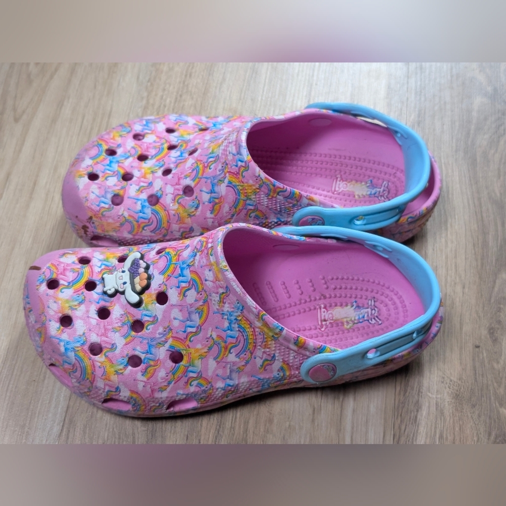 CROCS Lisa Frank Unicorn Classic Clogs Juniors Sz 4 - Picture 4 of 8